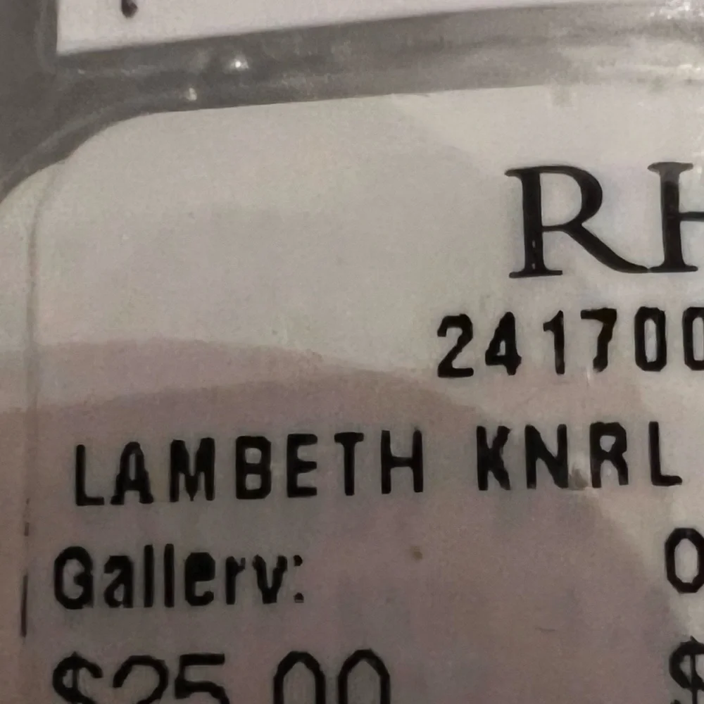 Restoration hardware LAMBETH KNURLED KNOB. Satin Nickel 1.25”